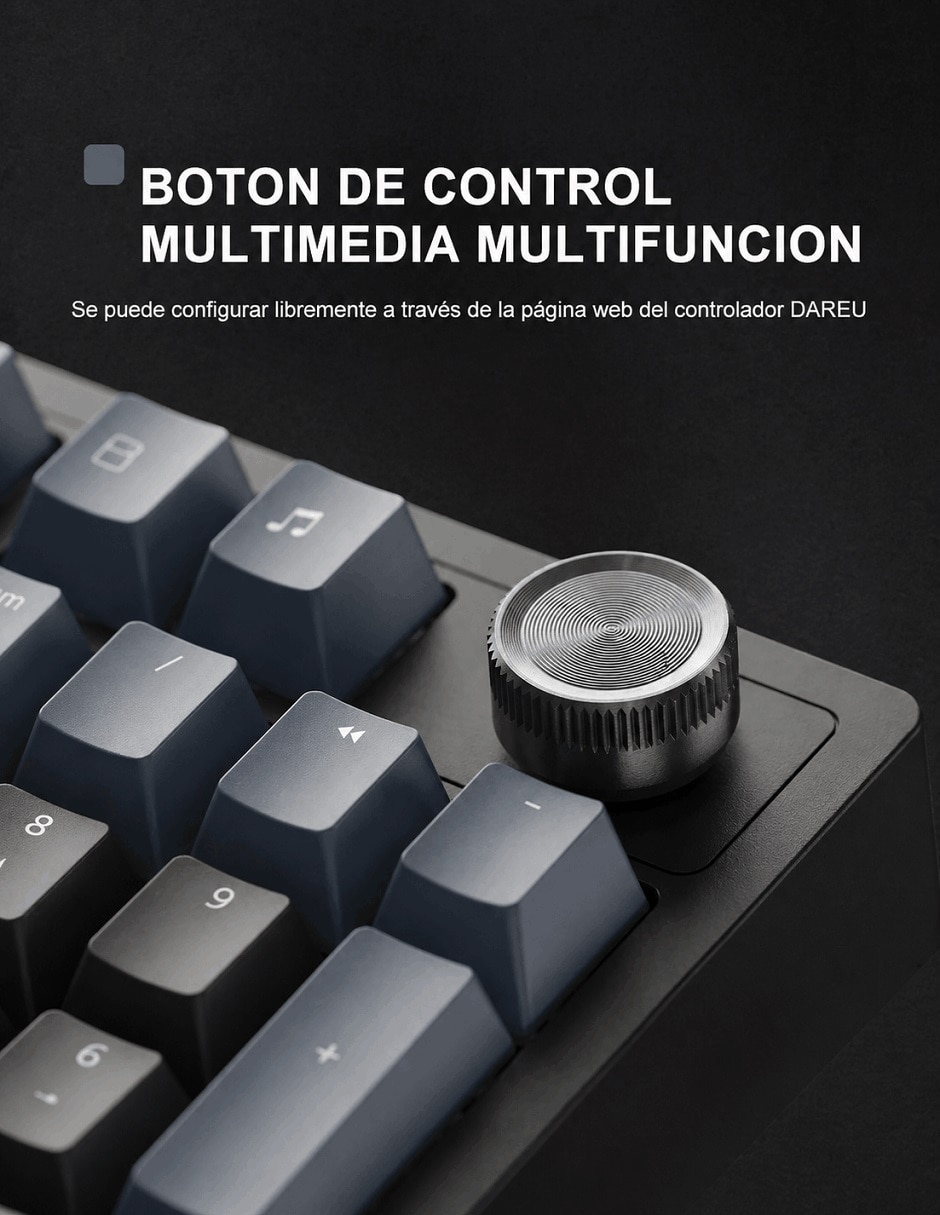 Bluetooth ASERTY español con interruptor Híbrido DAREU EK106 PRO