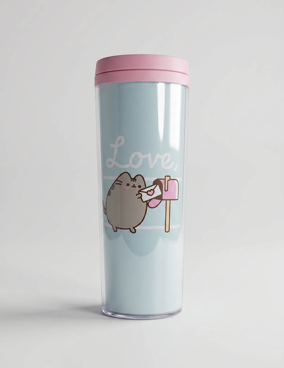 Termo Galeria de Chocolate de plástico Pusheen con tapa a presión 460 ml